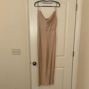 BHLDN Malynn Oyster Beige Slip Dress